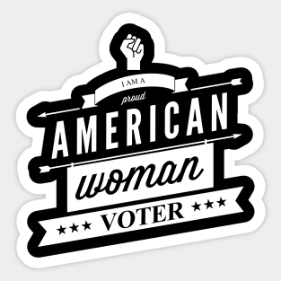 American Woman Voter (retro style) Sticker